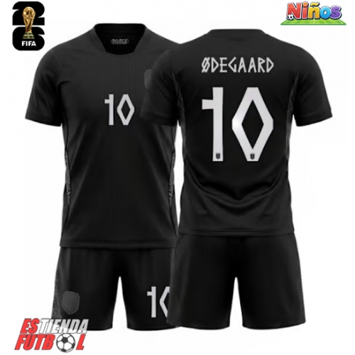 Noruega Martin Odegaard #10 Segunda Equipación Niños Mundial 2026 Manga Corta (+ Pantalones cortos)